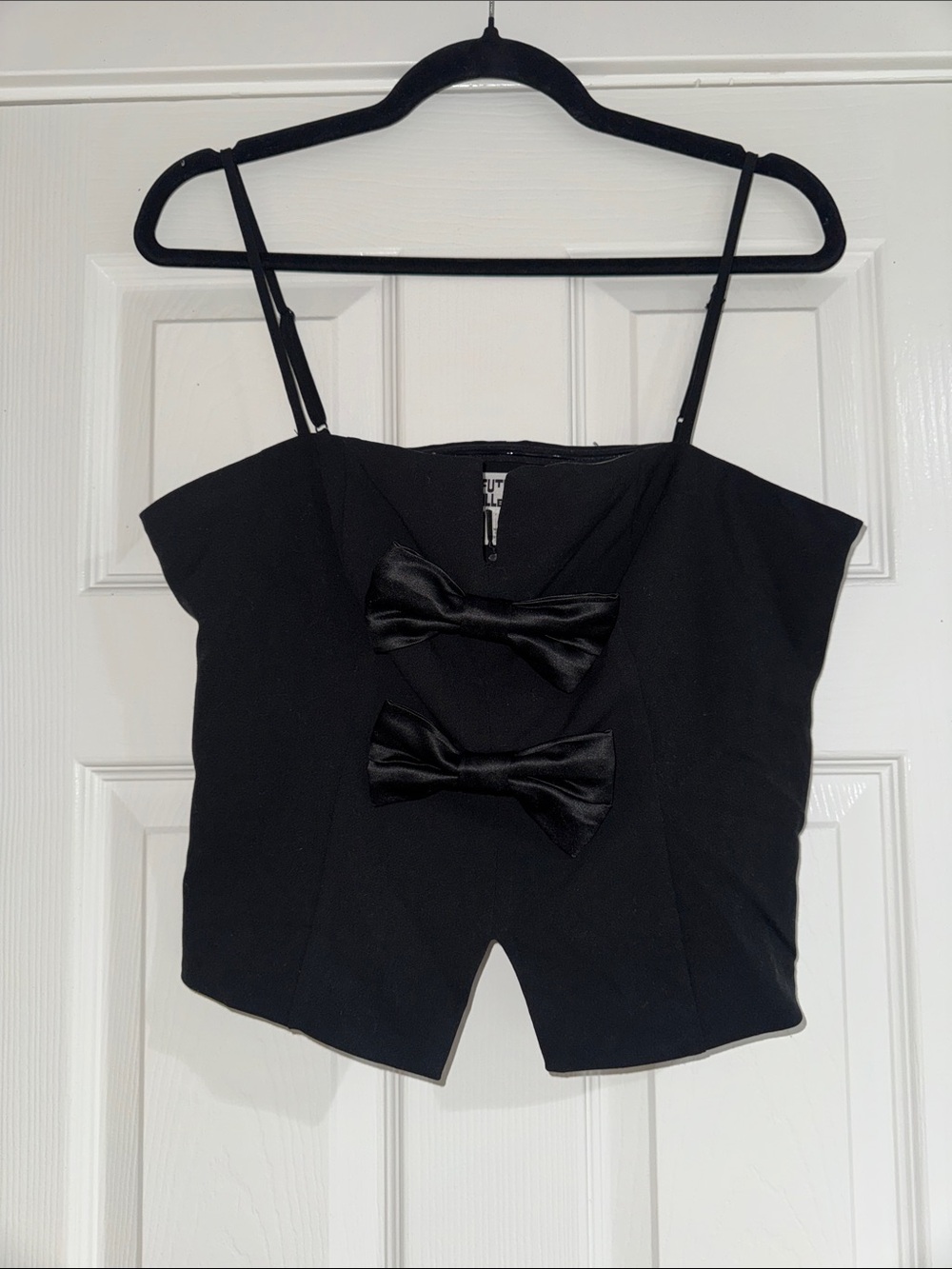 NWT Future Collective Black Bow Camisole | Medium